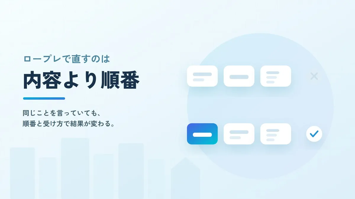 住宅営業のロープレはどう進める？お題の決め方と2つのNGトーク例