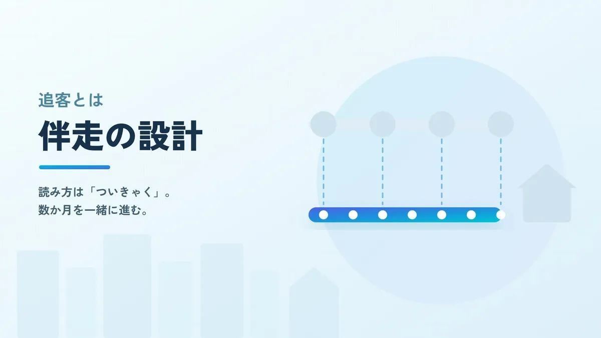 追客とは？読み方と意味、住宅営業が契約までの数か月にすること